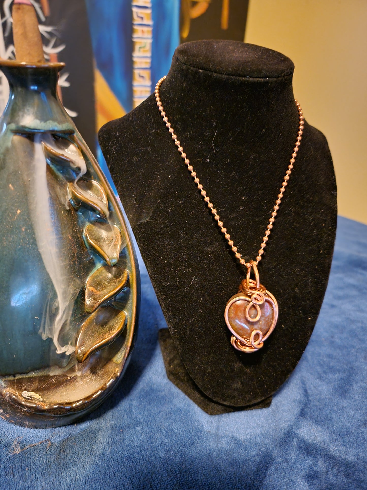 Ocean Jasper Healed Heart (Red)