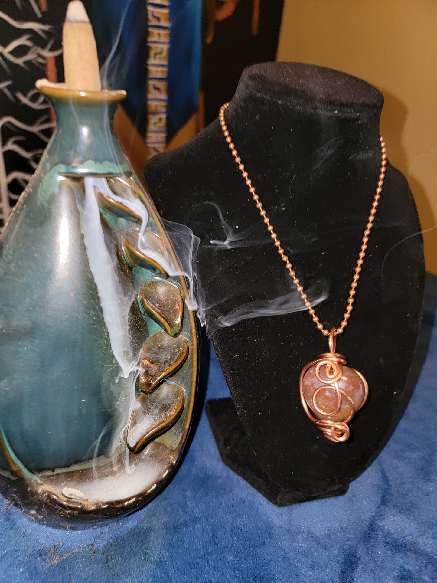 Ocean Jasper Healed Heart (Red)