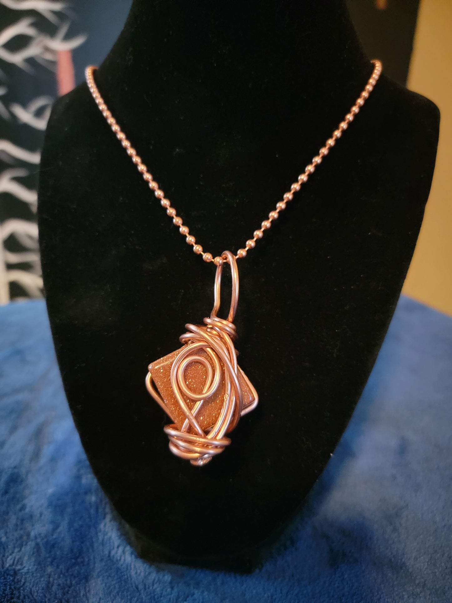 Goldstone Pyramid Power Pendant