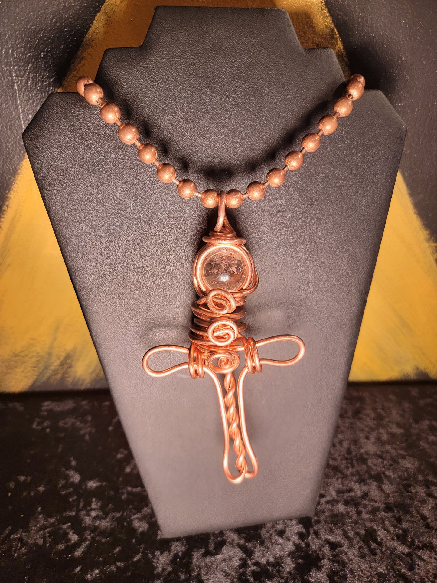 Clear Quartz Ankh (Rotating)