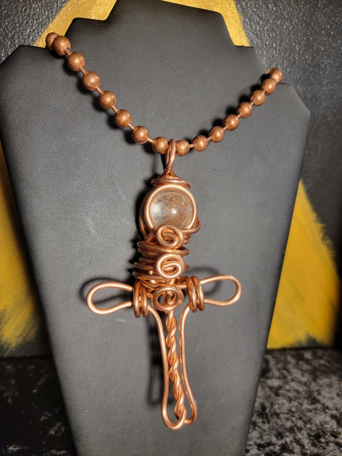 Clear Quartz Ankh (Rotating)