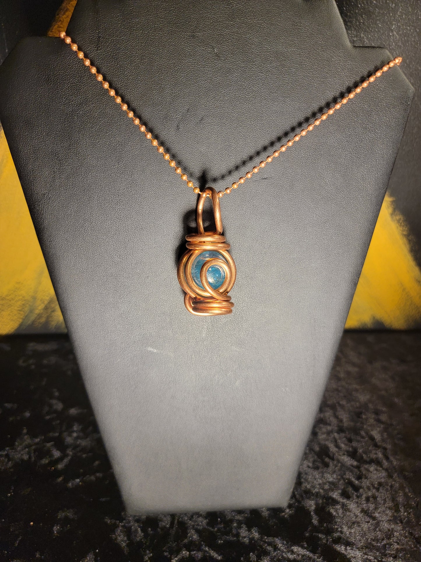 Aqua Aura Quartz Rotating Lantern