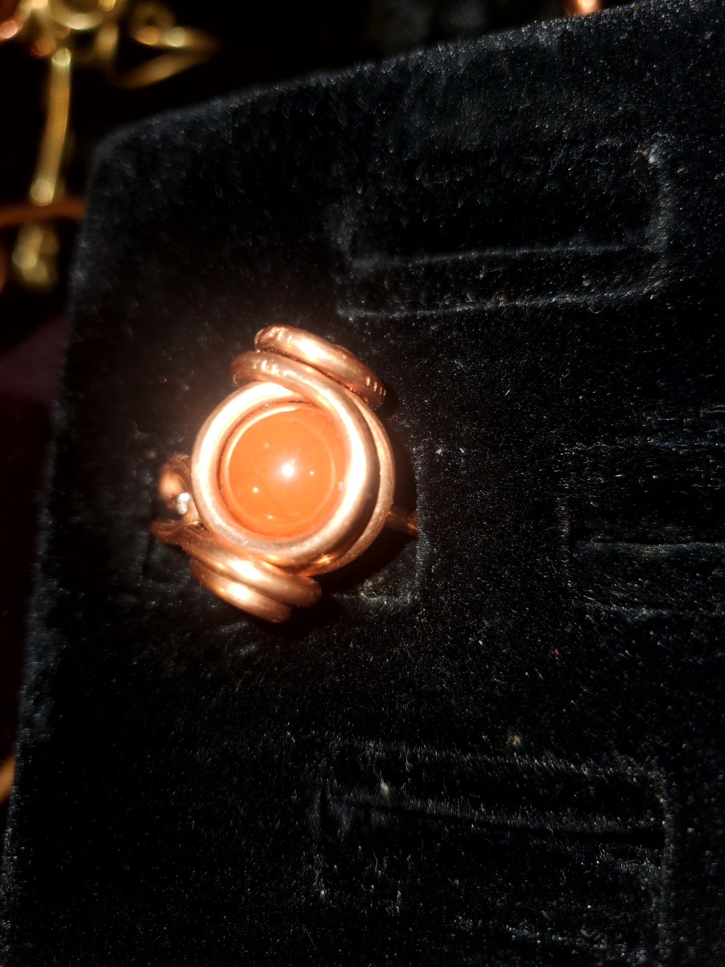 Red Jasper Rotating Lantern Ring