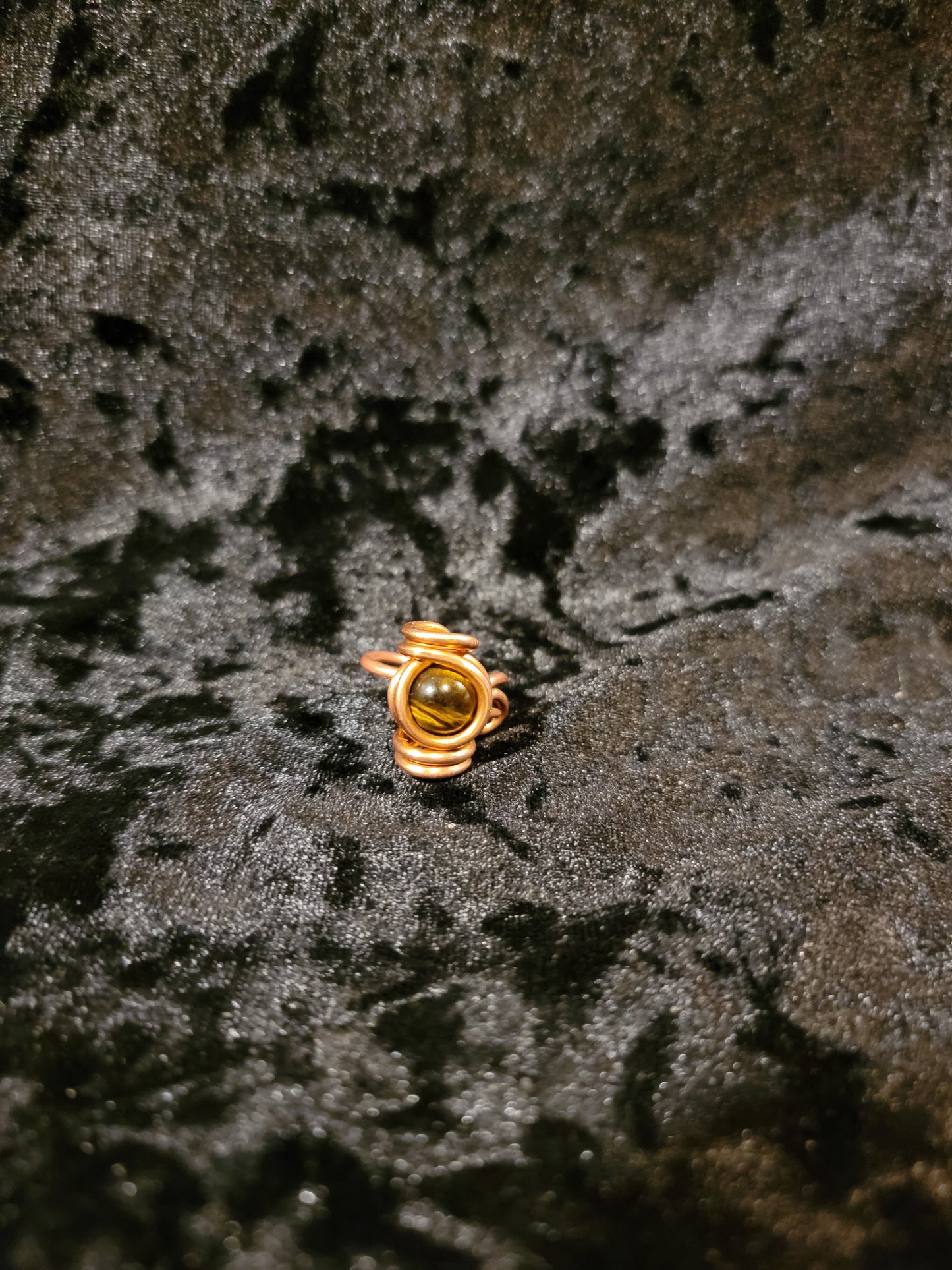 Tiger's Eye Rotating Lantern Ring