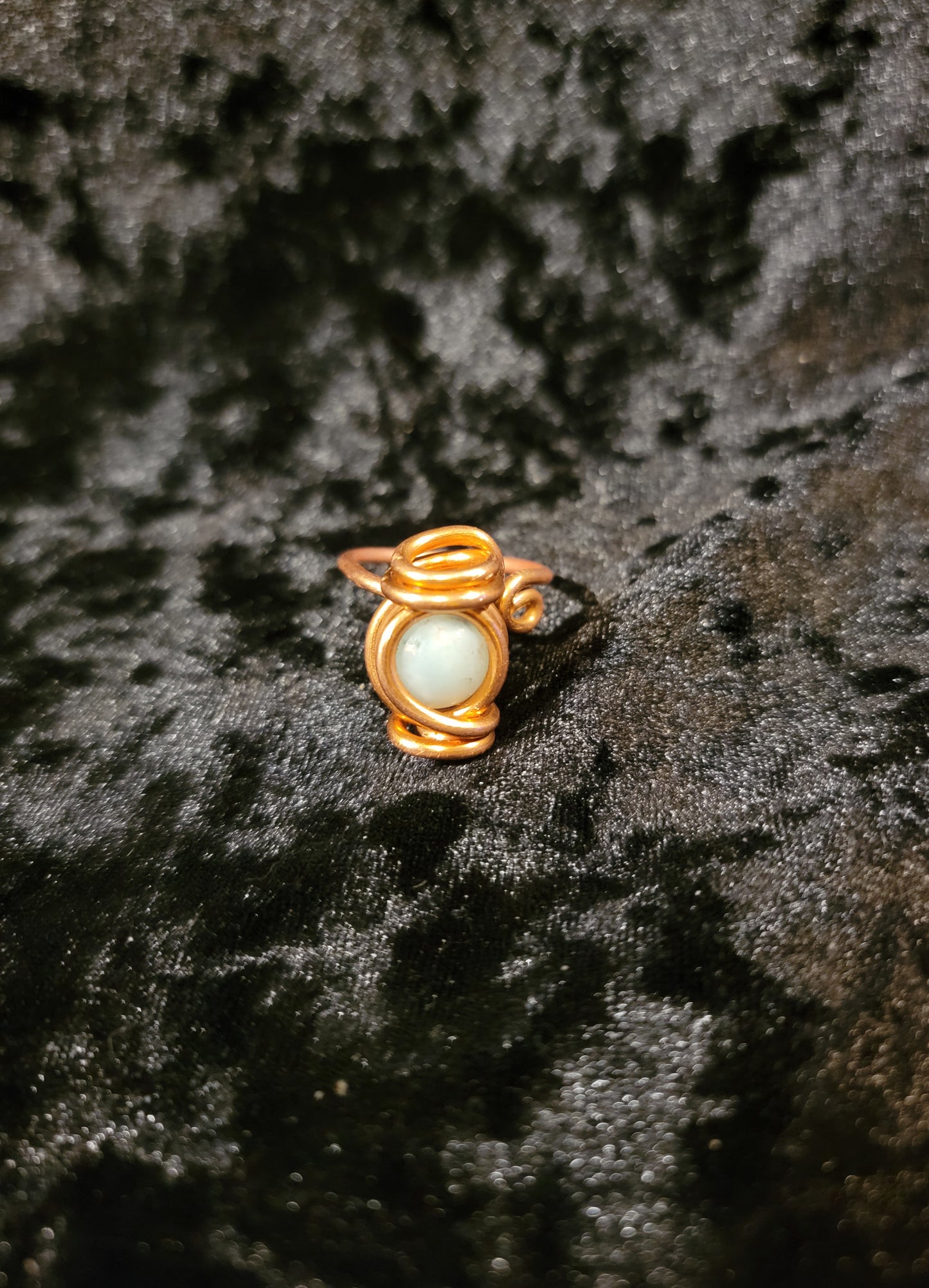 Amazonite Rotating Lantern Ring