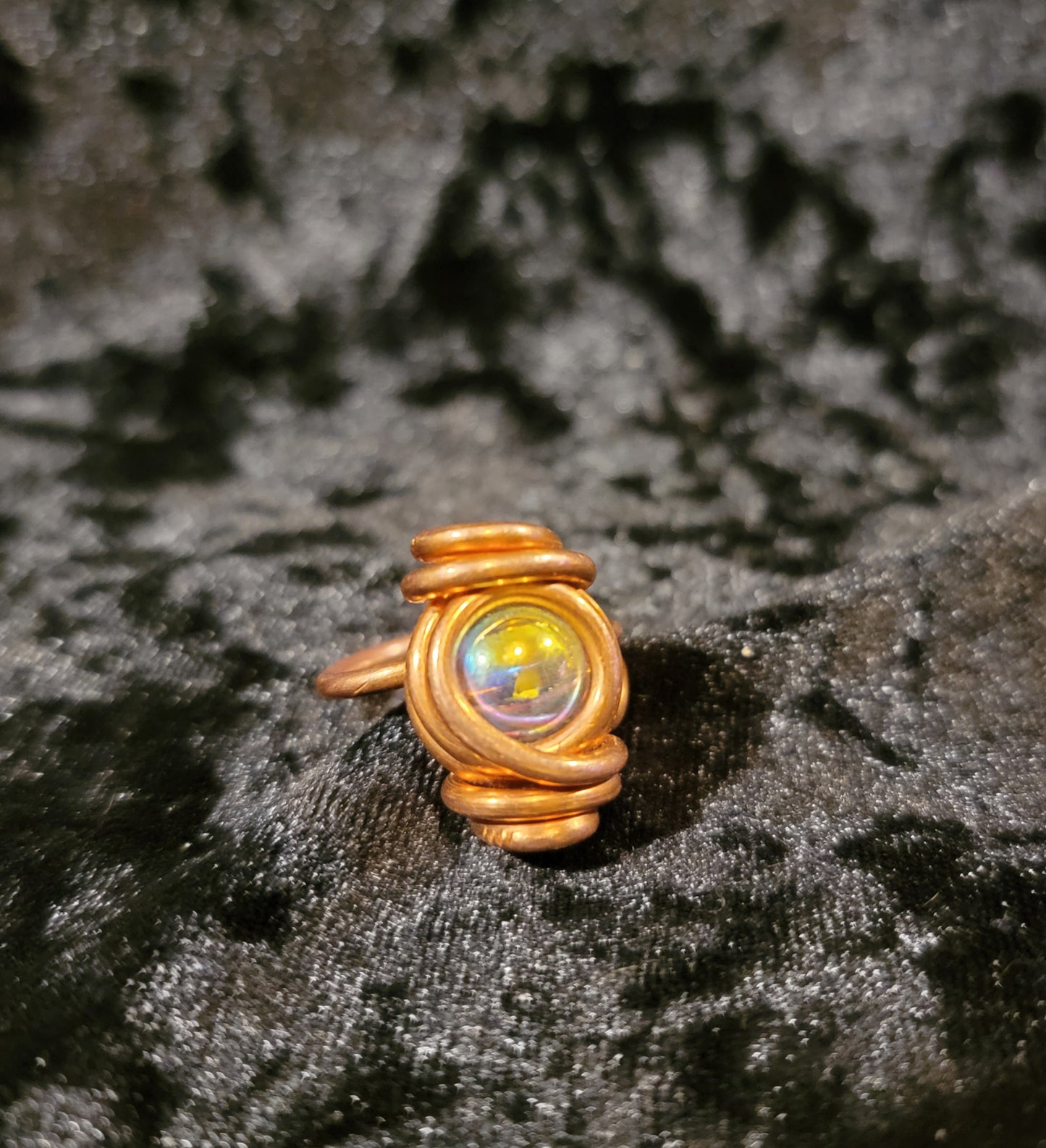 Rainbow Aura Quartz Rotating Lantern