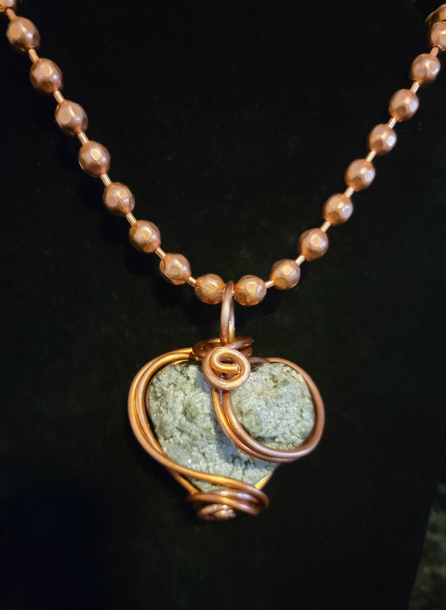 Druzy Agate Healed Heart