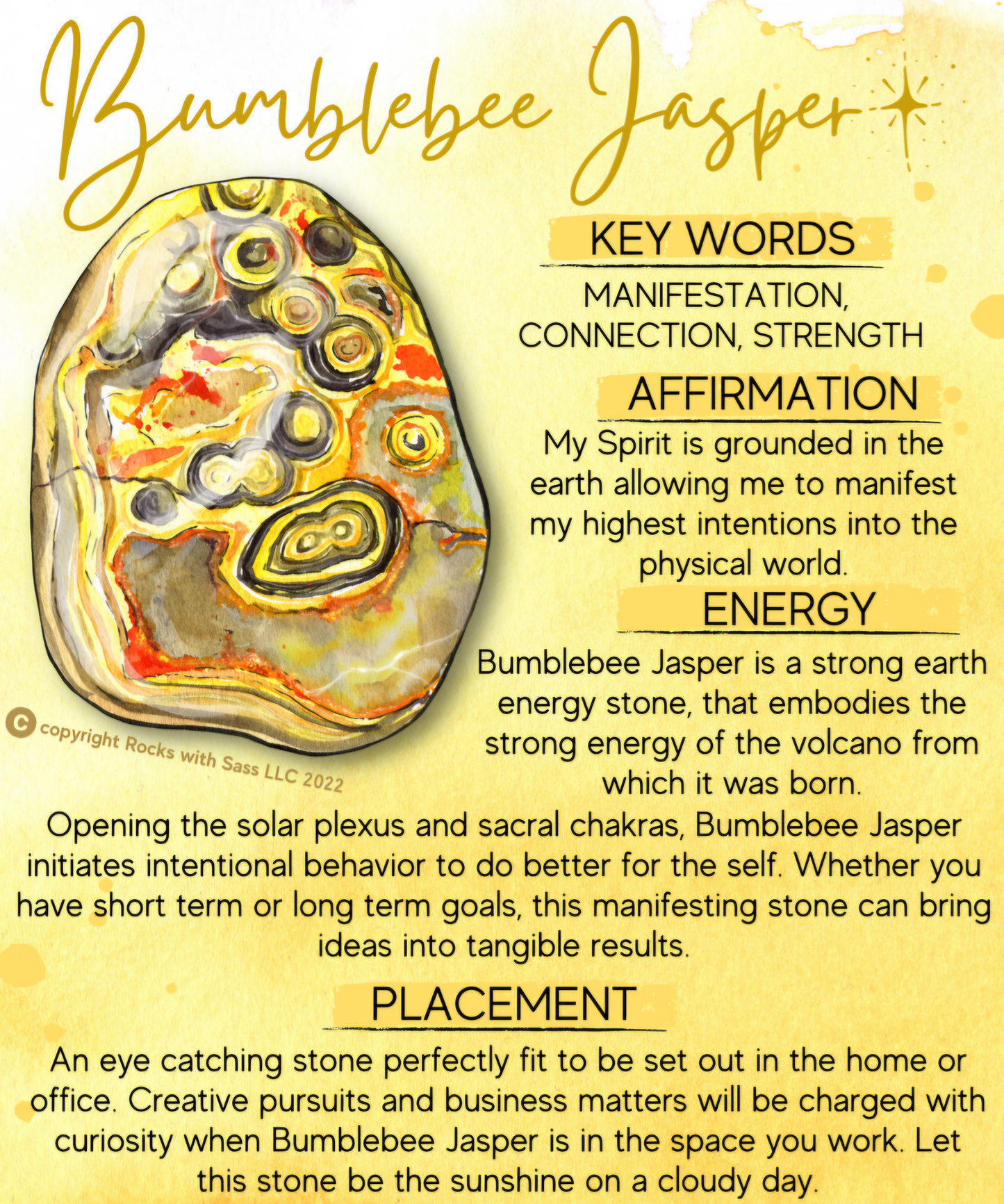 Bumblebee Jasper Healed Heart