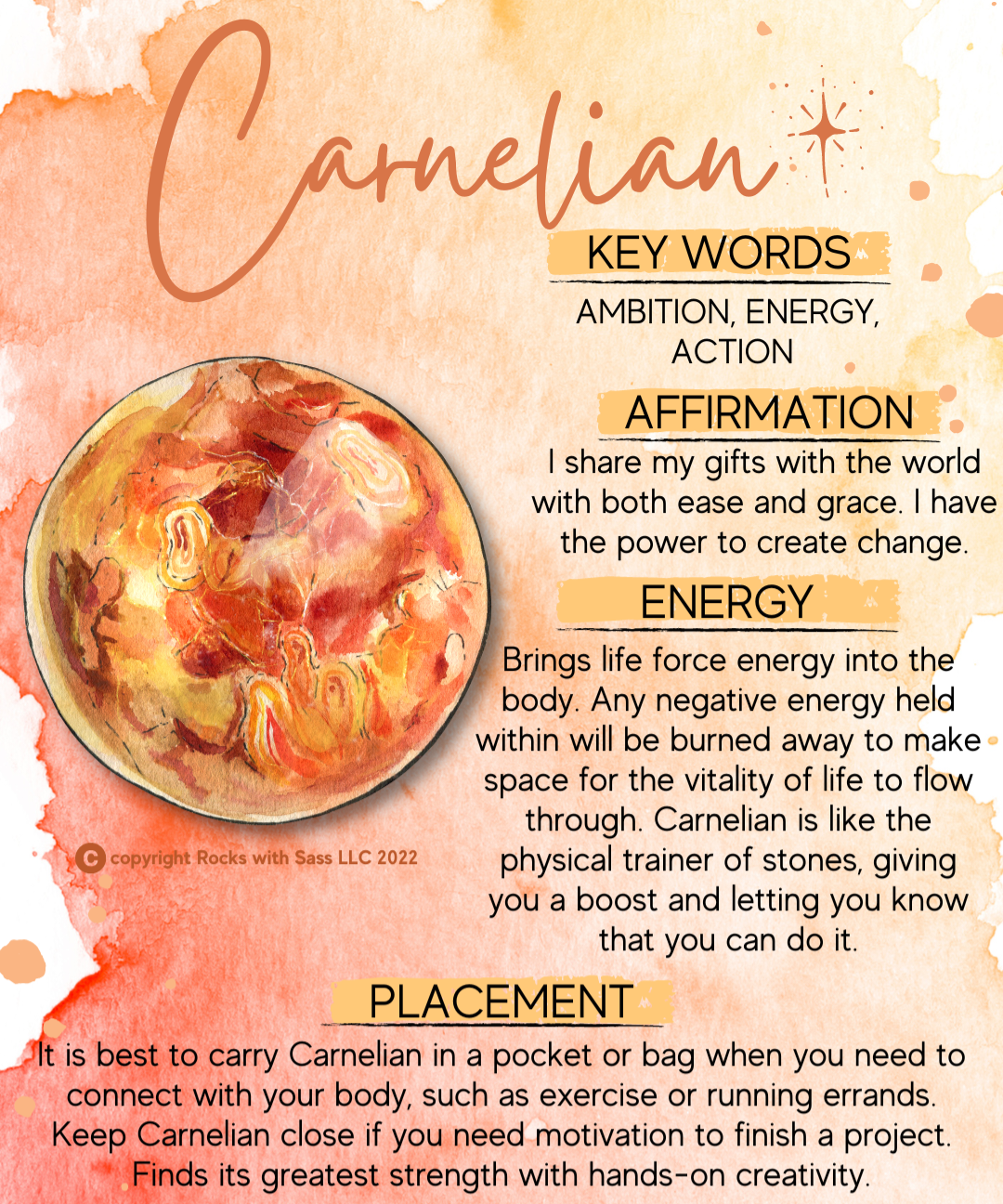 Carnelian Healed Heart
