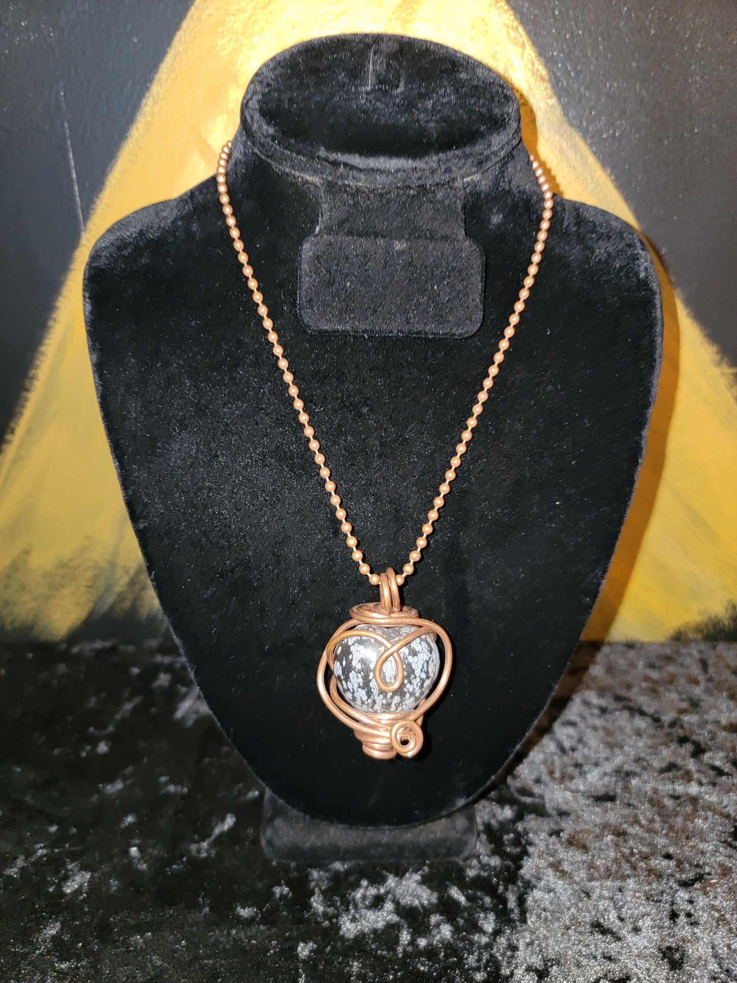 Snowflake Obsidian Healed Heart