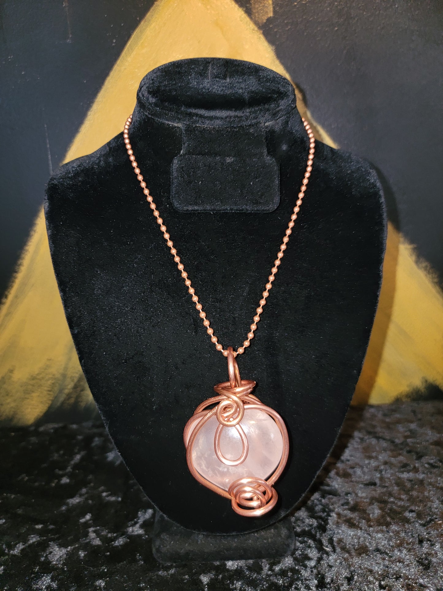 Large Rose Quartz Healed Heart