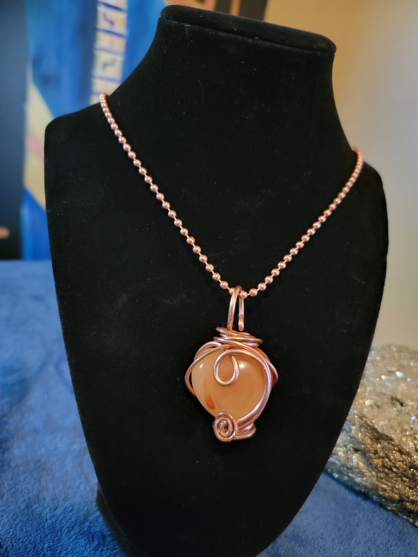 Carnelian Healed Heart Necklace