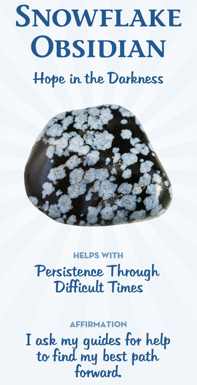 Snowflake Obsidian Healed Heart