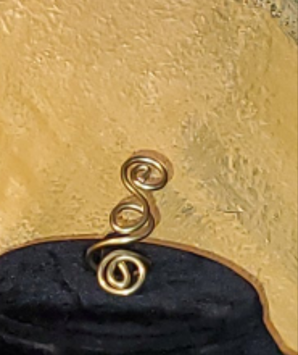 Large Brass Spiral Ring