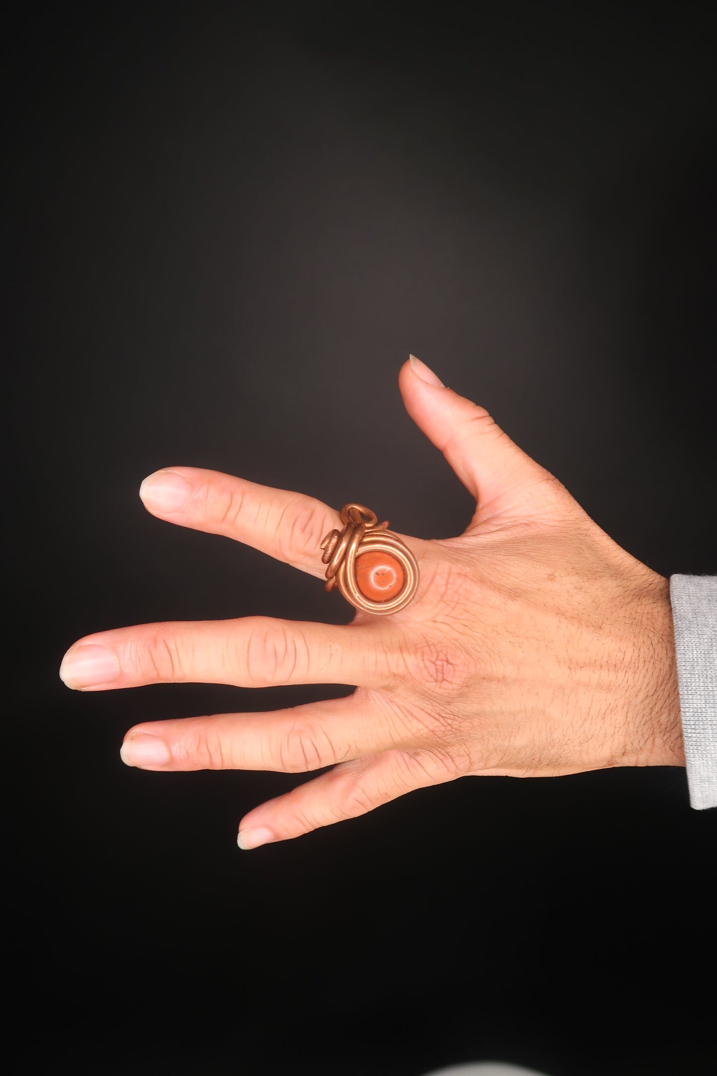 Red Jasper Lantern Ring