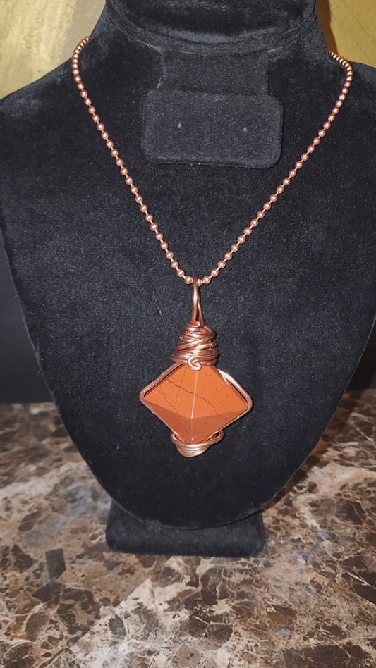 Pyramid Power Piece w/Red Jasper