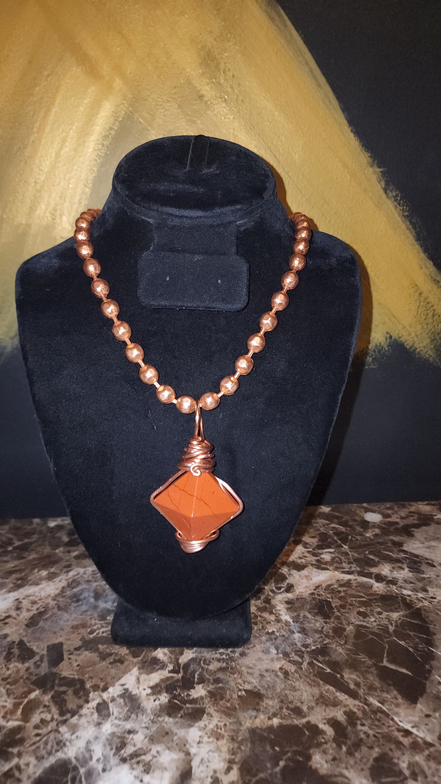 Pyramid Power Piece w/Red Jasper