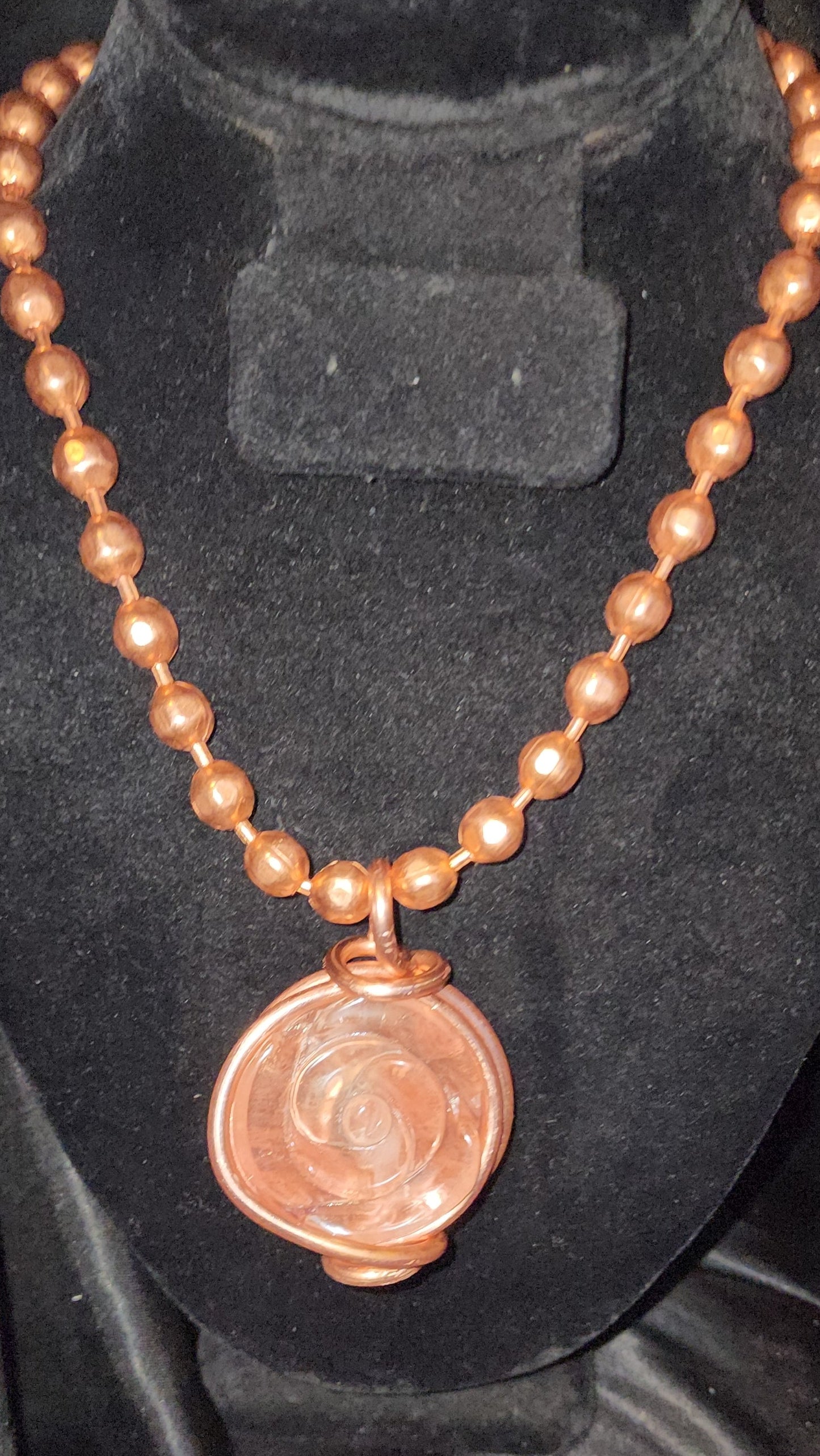 Strawberry Quartz Rose Necklace