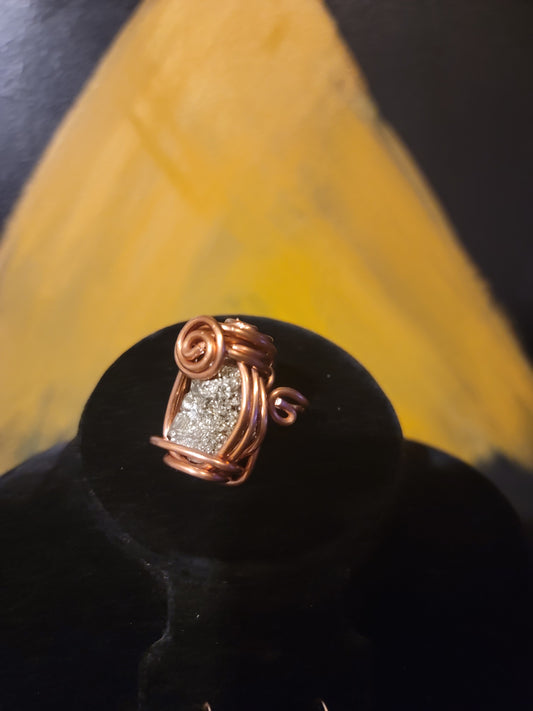 Pyrite Power King Ring