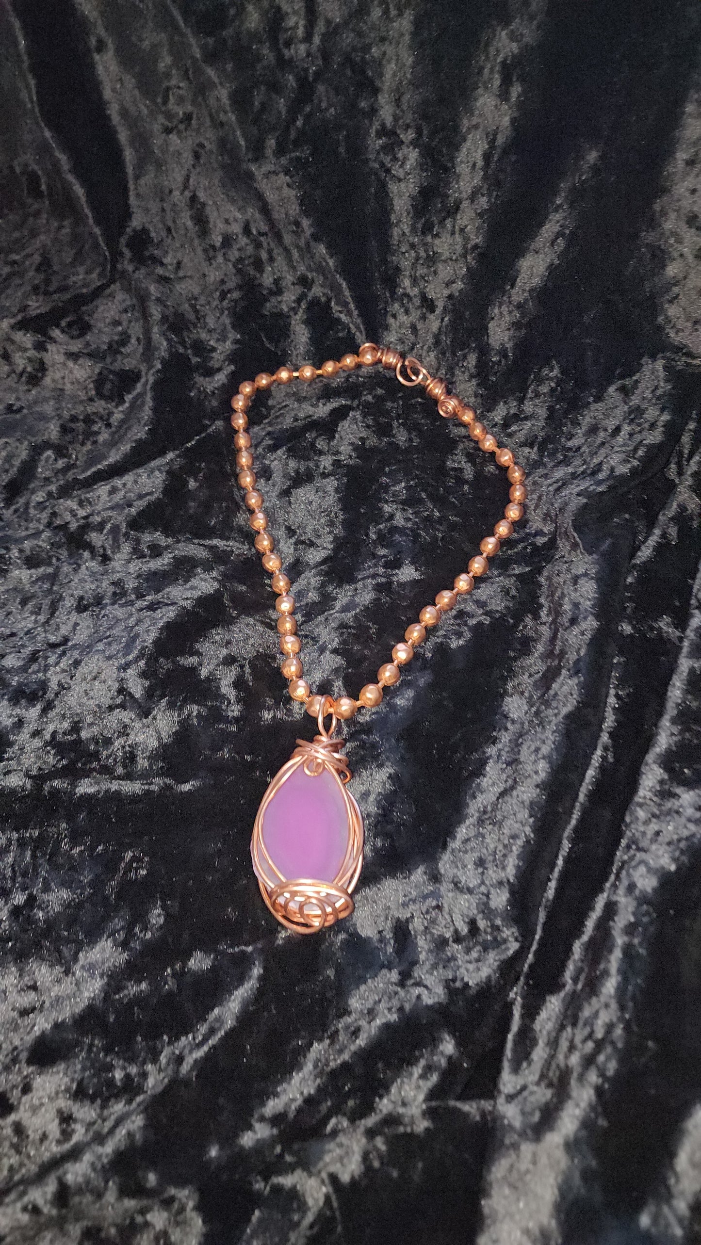 Pink Banded Agate w/ Big BallChain