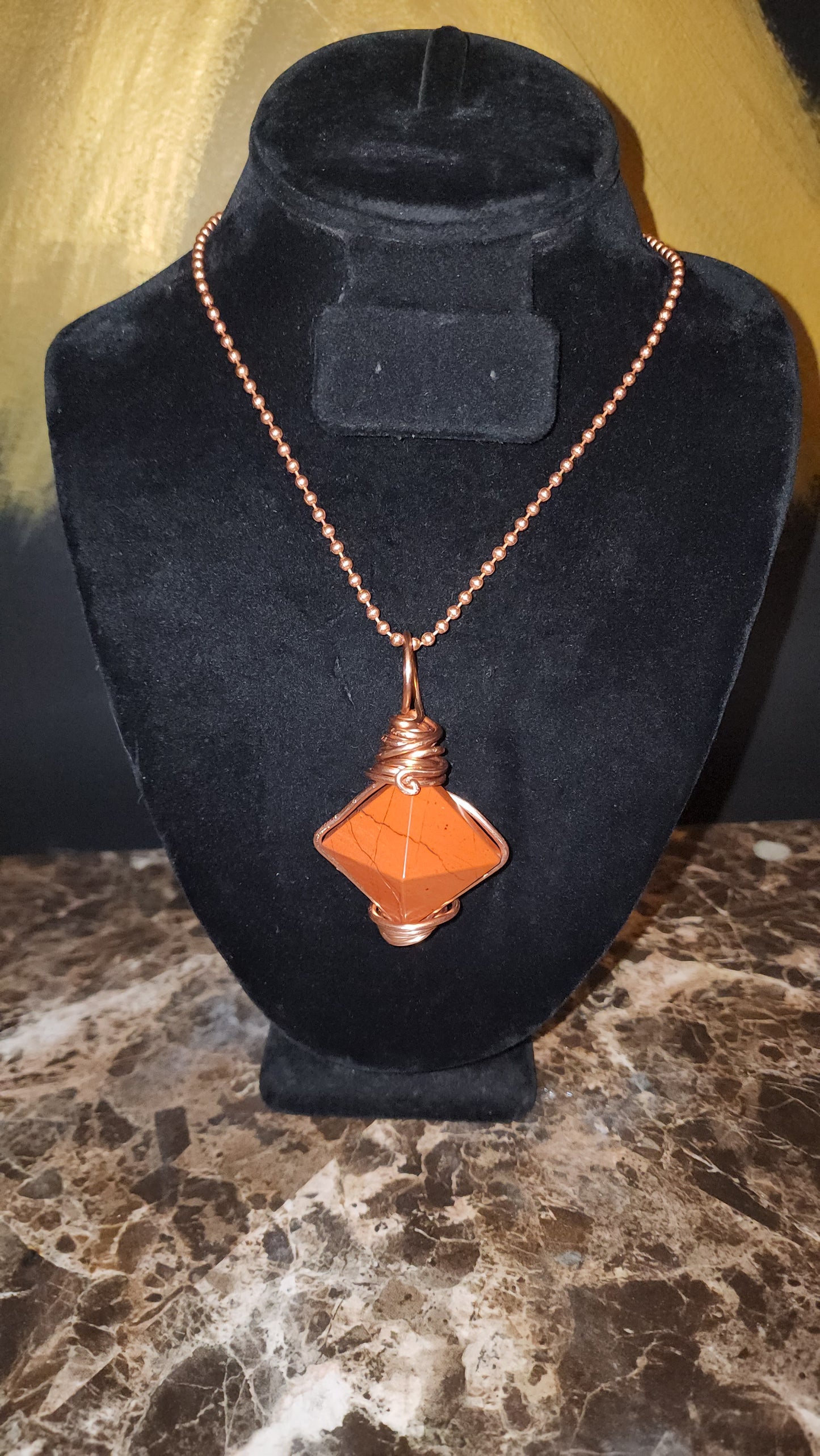 Pyramid Power Piece w/Red Jasper
